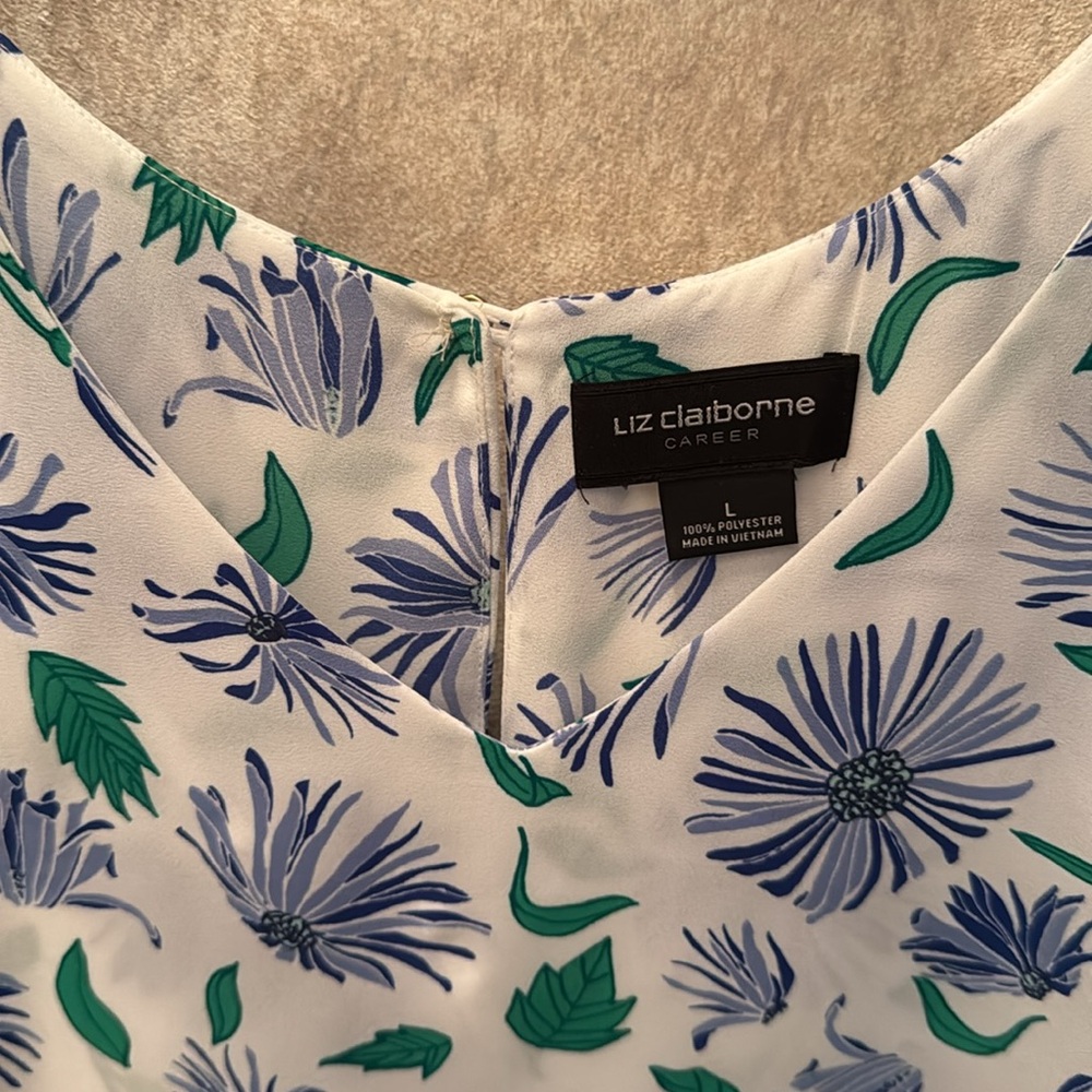 Two Women's Floral Sleeveless Tops Size L NWT & NWOT - Picture 9 of 12